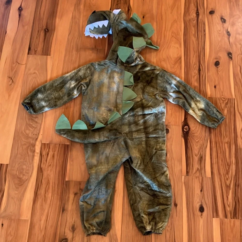 Rubie's Olive Green Dinosaur Costume with Yellow Belly